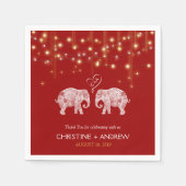 TONNEN LIEBE / Elephant String Lights Custom Serviette (Vorderseite)