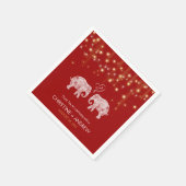 TONNEN LIEBE / Elephant String Lights Custom Serviette (Ecke)