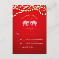 TONNEN LIEBE/Elephant String Lights Wedding RSVP