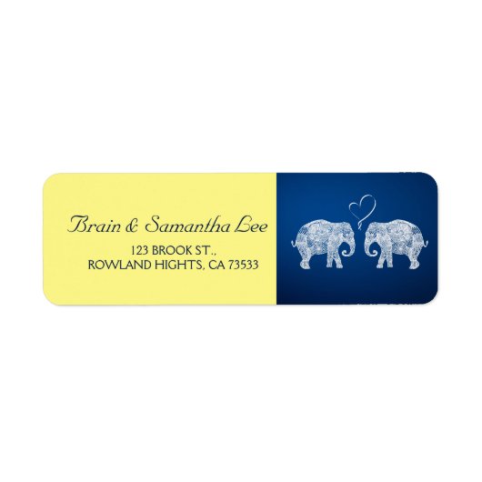 TONNEN LIEBE | Elephant Wedding Blue & Yellow (Vorne)