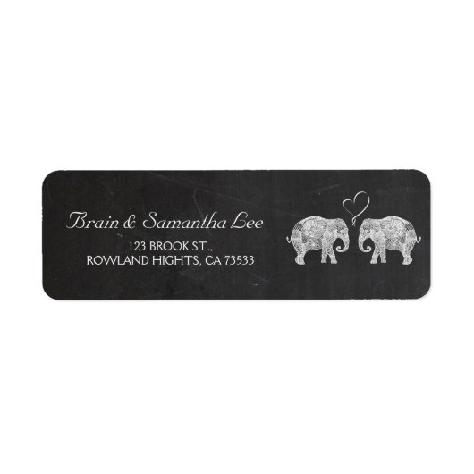 TONNEN LIEBE | Hochzeit mit Elephant Chalkboard (Vorne)