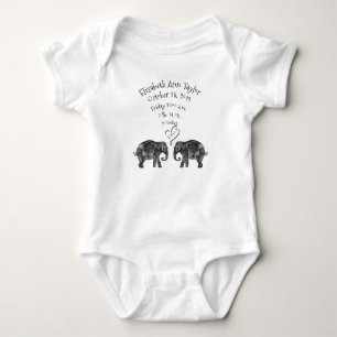 Tonnen Liebe Neue Baby-Geburtshypothek Elephant Baby Strampler