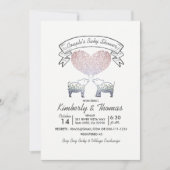 Tonnen neutrale Geschlechtsdusche der Liebe Einladung (Vorderseite)