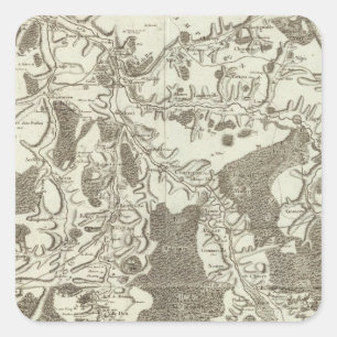 Tonnerre Quadratischer Aufkleber