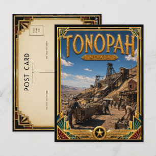 Tonopah Nevada Vintage Art Deco Golden Age Postkarte