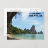 Tonsai Beach Krabi, Thailand Postcard Postkarte (Vorne/Hinten)