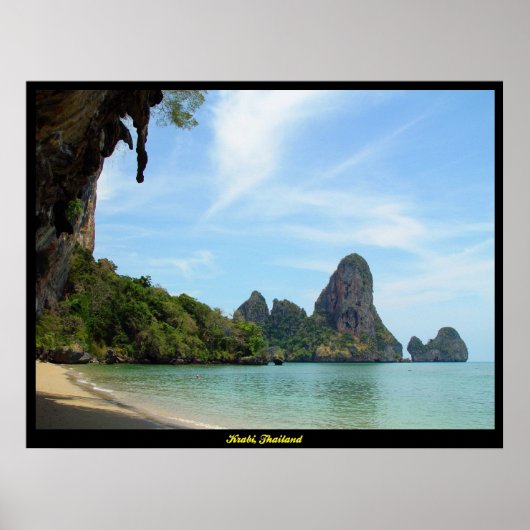 Tonsai Beach Railay Beach Krabi Thailand Print Poster (Vorne)