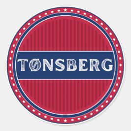 Tønsberg City Pride Emblem – Norwegische Identität Runder Aufkleber