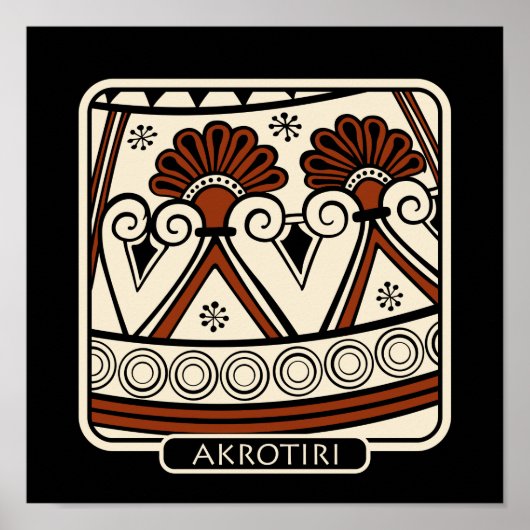 Tonscherbe Akrotiri Poster (Vorne)