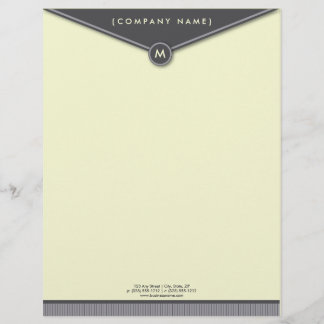 Tonschiefer-Monogramm-Briefkopf Briefbogen