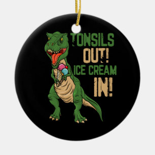 Tonsil Out Ice Cream Removal Operation Erholung To Keramik Ornament