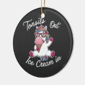 Tonsille aus Eiscreme im Einhorn Magisch Keramik Ornament (Links)