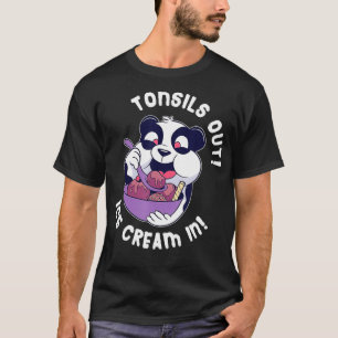 Tonsille aus Eiscreme in Panda, die Eiscreme isst T-Shirt