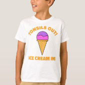 Tonsille aus Eiscreme in Tonsillectomie-Erholung T-Shirt (Vorderseite)