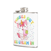 Tonsille draußen, Eiscreme rein | Unicorn Cat Flachmann (Links)