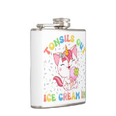 Tonsille draußen, Eiscreme rein | Unicorn Cat Flachmann (Rechts)