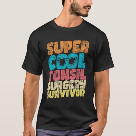 Tonsille Operation Survivor - Tonsillectomie Erhol T-Shirt (Vorderseite)