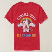 Tonsillectomie Operation Tonsille Eiscreme im T-Shirt (Design vorne)