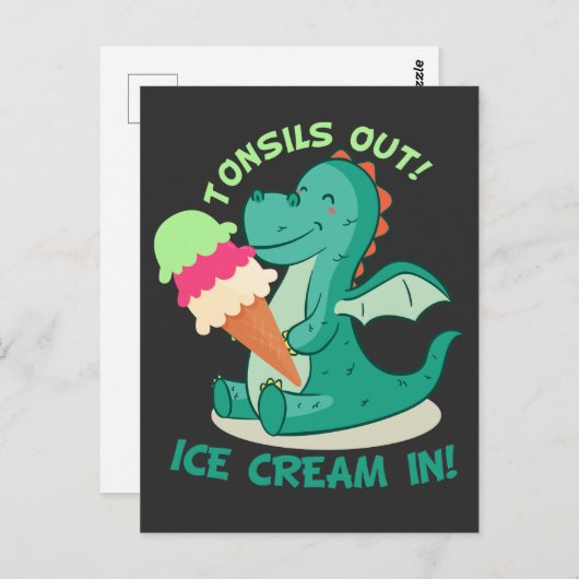 Tonsillectomy Operation Tonsillectomy Seepromenade Postkarte (Vorne/Hinten)