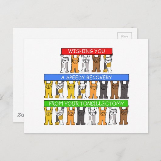 Tonsillectomy Speedy Erholung Postkarte (Vorne/Hinten)