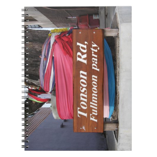 Tonson Rd. Fullmoon Party, Koh Phangan, Thailand Notizblock (Vorderseite)