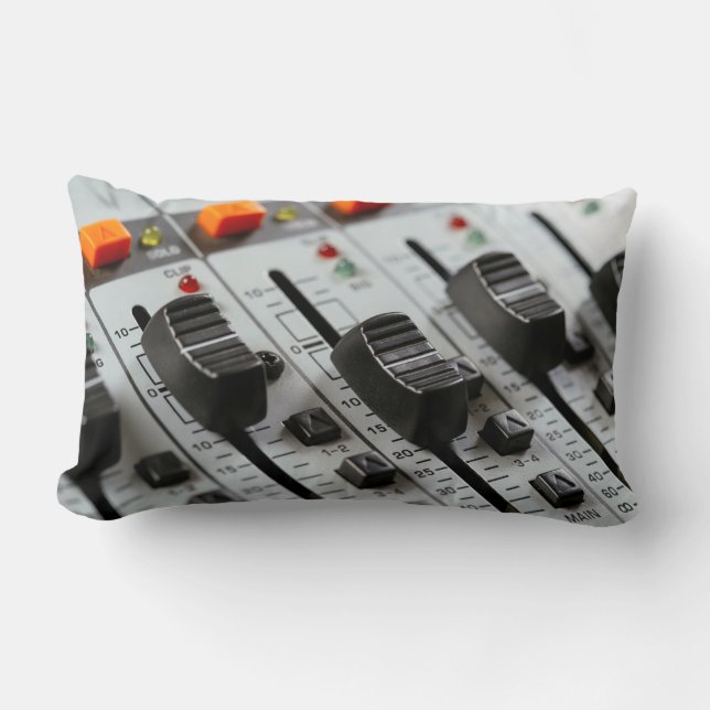 Tonstudiomischer Faders Lendenkissen (Vorderseite)