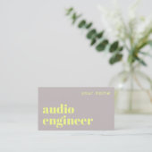 Tontechniker Audio Engineer Visitenkarte (Stehend Vorderseite)
