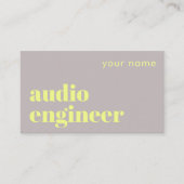 Tontechniker Audio Engineer Visitenkarte (Vorderseite)