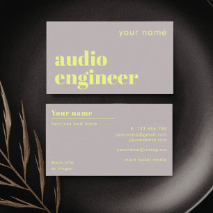 Tontechniker Audio Engineer Visitenkarte