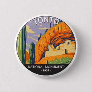 Tonto Nationales Monument Arizona Vintag Button