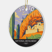 Tonto Nationales Monument Arizona Vintag Keramik Ornament (Links)