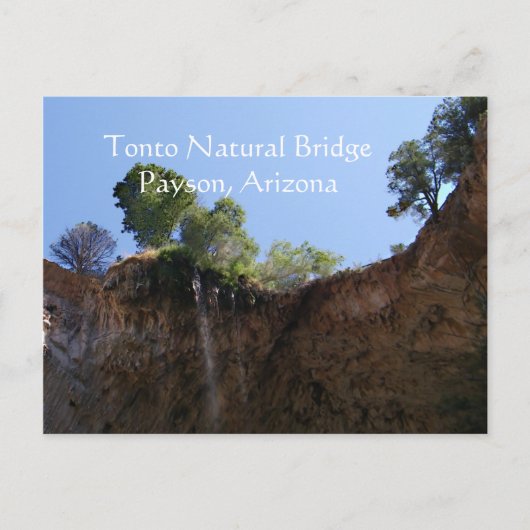 Tonto Natural Bridge Payson, Arizona Postkarte (Vorderseite)