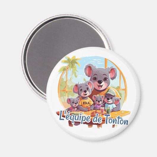 Tontons Team Magnet (Vorderseite/Rückseite)