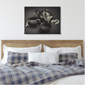 Tontöpfchen-Set & Silberne Fußkettchen Leinwanddruck (Insitu (Schlafzimmer))