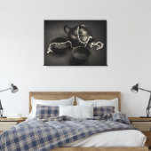 Tontöpfchen-Set & Silberne Fußkettchen Leinwanddruck (Insitu (Schlafzimmer))