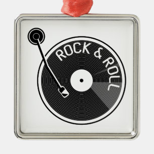 Tonträger-Rock und Vinyl-Schallplatte Ornament Aus Metall