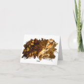 Tontreppenkleckse und Noten Feiertagskarte (Rückseite)