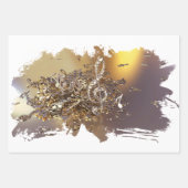 Tontreppenkleckse und Noten Geschenkpapier Set (Vorderseite 2)