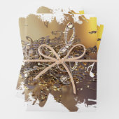 Tontreppenkleckse und Noten Geschenkpapier Set (Beispiel)