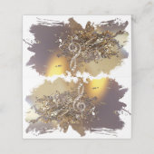 Tontreppenkleckse und Noten Platzkarte (Außenseite Aufgefaltet)