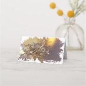 Tontreppenkleckse und Noten Platzkarte (Vorderseite)