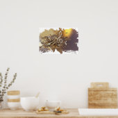 Tontreppenkleckse und Noten Poster (Küche)