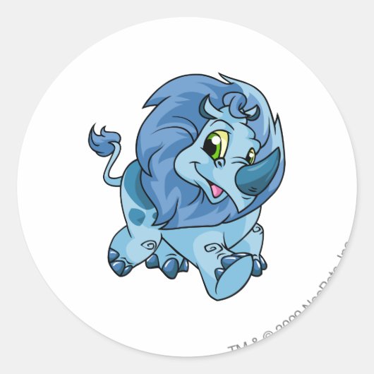 Tonu Blue Runder Aufkleber (Vorderseite)