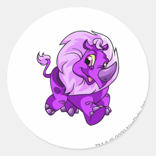 Tonu Lila Runder Aufkleber (Vorderseite)