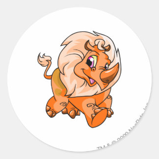 Tonu Orange Runder Aufkleber