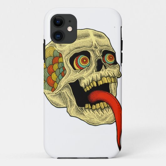 tonue Schädel Case-Mate iPhone Hülle (Rückseite)