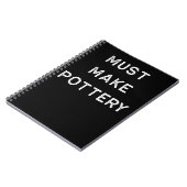 Tonwaren-Entwurf muss helle Lehm-Keramiken machen Notizblock (Linke Seite)