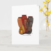 Tonwaren-Keramikkunstanerkennungs-Grußkarte Karte (Gelbe Blume)