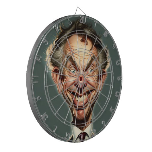 Tony Blair Dartboard Dartscheibe (Vorderseite Links)