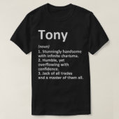TONY Definition Personalisiert Name Funny Birthday T-Shirt (Design vorne)